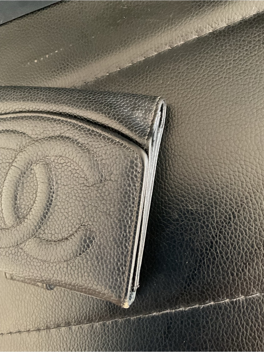 CHANEL Black Caviar Leather Small Wallet with CC Logo - Picture 9 of 9